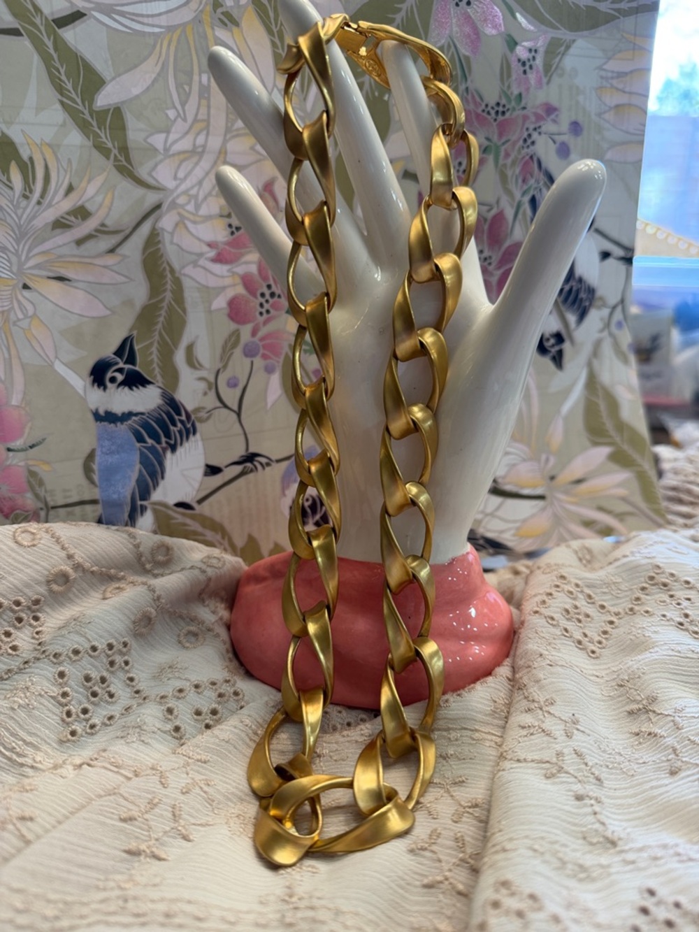 Napier Polished Gold Link Bracelet